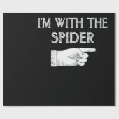 Spinnengeschenk | Ich bin mit der Spiderkostümbese Geschenkpapier (Flach)