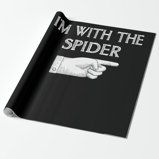 Spinnengeschenk | Ich bin mit der Spiderkostümbese Geschenkpapier (Ungerollt)