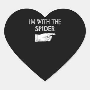Spinnengeschenk   Ich bin mit der Spiderkostümbese Herz-Aufkleber