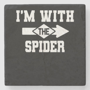 Spinnengeschenk Ich bin mit der Spiderkostümbese Steinuntersetzer