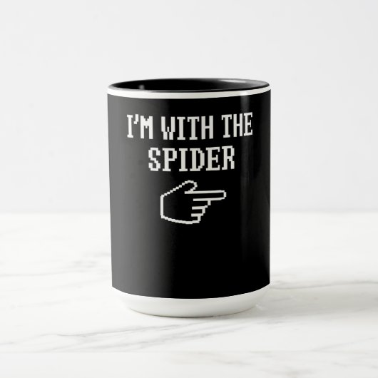 Spinnengeschenk | Ich bin mit der Spiderkostümbese Tasse (Zentrum)