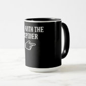 Spinnengeschenk | Ich bin mit der Spiderkostümbese Tasse (VorderseiteRechts)