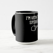 Spinnengeschenk | Ich bin mit der Spiderkostümbese Tasse (Vorderseite Links)