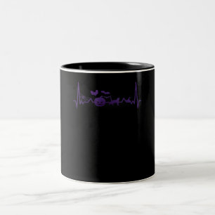 Spinnengeschenk Lustige Herzfrequenz Halloween Zweifarbige Tasse