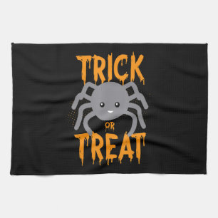Spinnengeschenk Spinne - Trick oder Treat - Hall Geschirrtuch