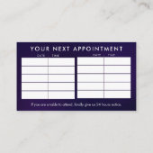 Spinnengesundheit - Chiropraktische Ernennung Visitenkarte (Rückseite)