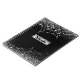 Spinnengewebe Halloween Gothic Glam Notizblock (Linke Seite)