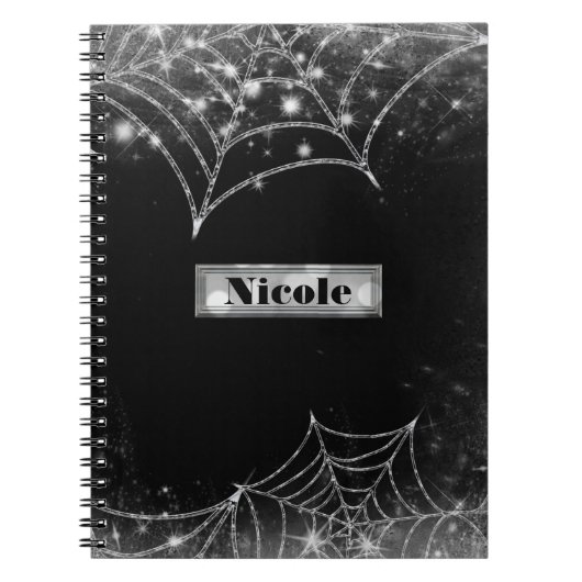 Spinnengewebe Halloween Gothic Glam Notizblock (Vorderseite)