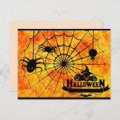 Spinnenhalloween Postkarte (Vorne/Hinten)