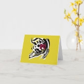 Spinnenherbst karte (Gelbe Blume)