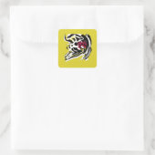 Spinnenherbst quadratischer aufkleber (Tasche)