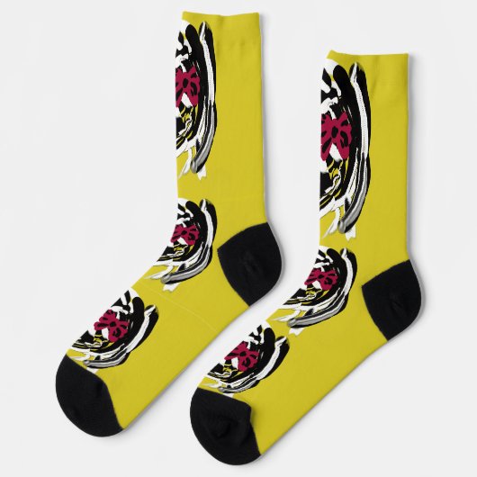 Spinnenherbst socken (Linkes Detail)