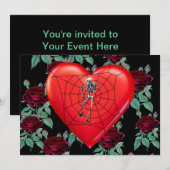 Spinnenherz Einladung (Vorne/Hinten)