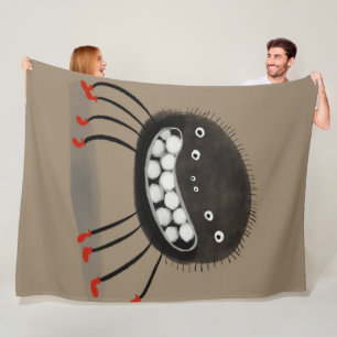 Spinnenliebhaber-Geschenk   Ein lächelnder Spinnen Fleecedecke