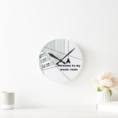 Spinnenmusikspielwitz Runde Wanduhr (Zuhause)