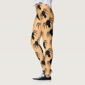 Spinnenmuster schwarz orange leggings (Links)