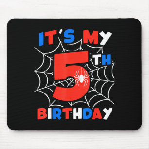 Spinnennetz 5. Geburtstagsfeier 5 Jahre alte Gebur Mousepad