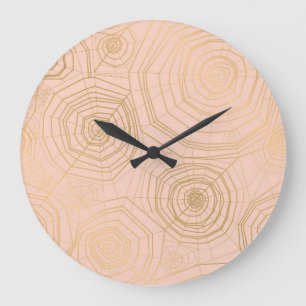 Spinnennetz auf Pastel: Halloween-Muster. Große Wanduhr