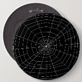 Spinnennetz auf schwarz button (Vorne & Hinten)