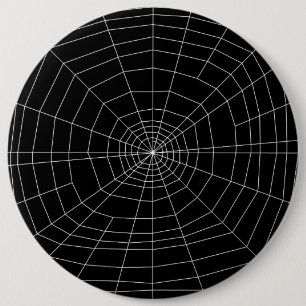 Spinnennetz auf Schwarz Button
