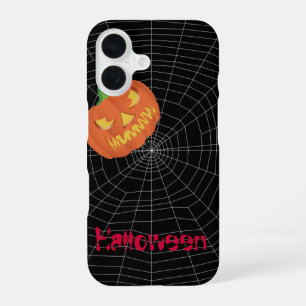 Spinnennetz auf Schwarz iPhone 16 Hülle