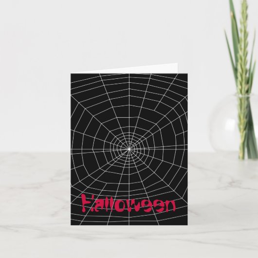 Spinnennetz auf schwarz karte (Vorderseite)