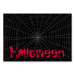 Spinnennetz auf schwarz tischnummer