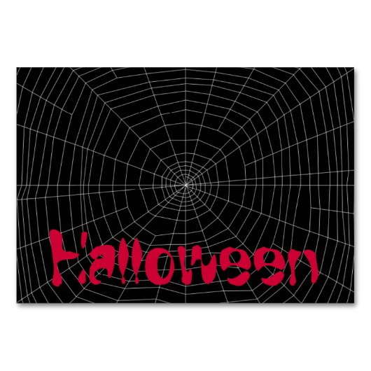 Spinnennetz auf schwarz tischnummer (Vorderseite)