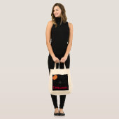 Spinnennetz auf schwarz tragetasche (Vorderseite (Model))