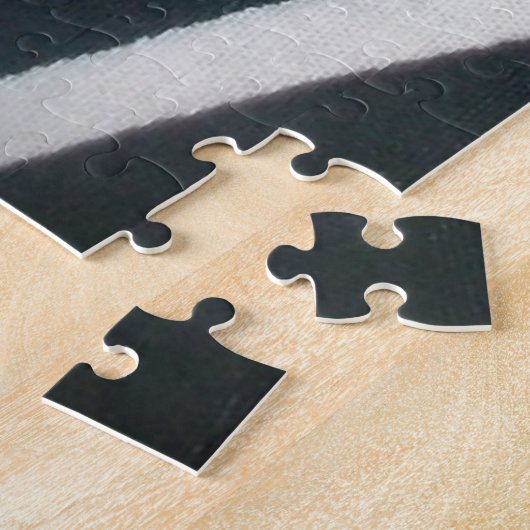 Spinnennetz aus Weiß und Schwarzer Seide Puzzle (Seite)