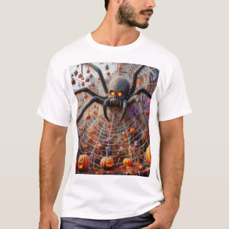 Spinnennetz-Design zu Halloween in Shirt