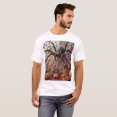 Spinnennetz-Design zu Halloween in Shirt (Vorne ganz)