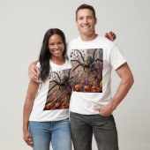 Spinnennetz-Design zu Halloween in Shirt (Unisex)