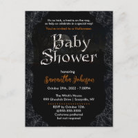 Spinnennetz Halloween-Baby Shower-Einladung