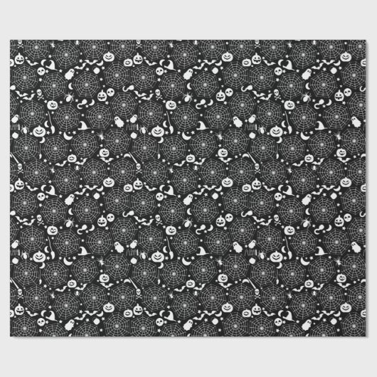 Spinnennetz Halloween Custom Color Geschenkpapier (Flach)