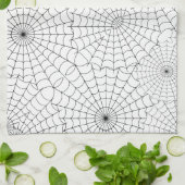 Spinnennetz Halloween Geschirrtuch (Gefaltet)
