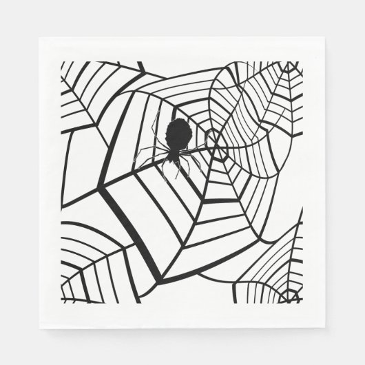 Spinnennetz - Halloween - Papiertuch Serviette (Vorderseite)
