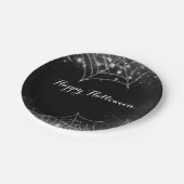 Spinnennetz-Halloween-Party Pappteller (Schrägansicht)