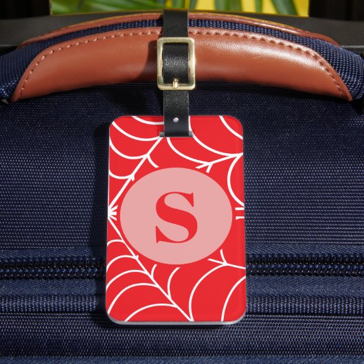 Spinnennetz individuell angepasst Anfangsbuchstabe Gepäckanhänger (Vorderseite Insitu 2)