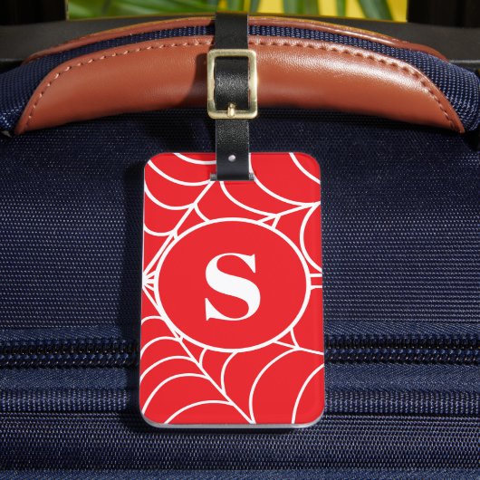 Spinnennetz individuell angepasst Anfangsbuchstabe Gepäckanhänger (Vorderseite Insitu 2)
