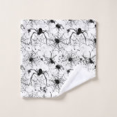 Spinnennetz-Muster Halloween Badhandtuch Set (Waschlappen)