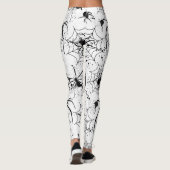 Spinnennetz-Muster Halloween Leggings (Rückseite)