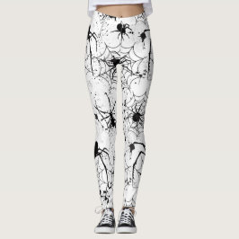 Spinnennetz-Muster Halloween Leggings