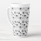 Spinnennetz-Muster Halloween Milchtasse (Linke Ecke)