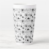 Spinnennetz-Muster Halloween Milchtasse (Vorderseite)