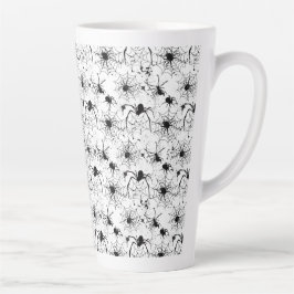 Spinnennetz-Muster Halloween Milchtasse