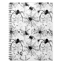 Spinnennetz-Muster Halloween Notizblock