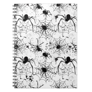 Spinnennetz-Muster Halloween  Notizblock