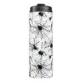 Spinnennetz-Muster Halloween  Thermosbecher (Vorderseite)