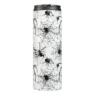 Spinnennetz-Muster Halloween Thermosbecher